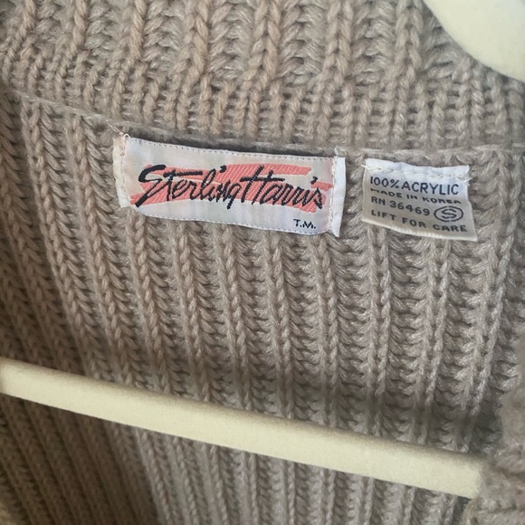 Vintage 70s boho knit cardigan size small - Picture 3 of 4